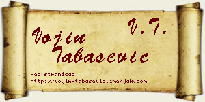 Vojin Tabašević vizit kartica
